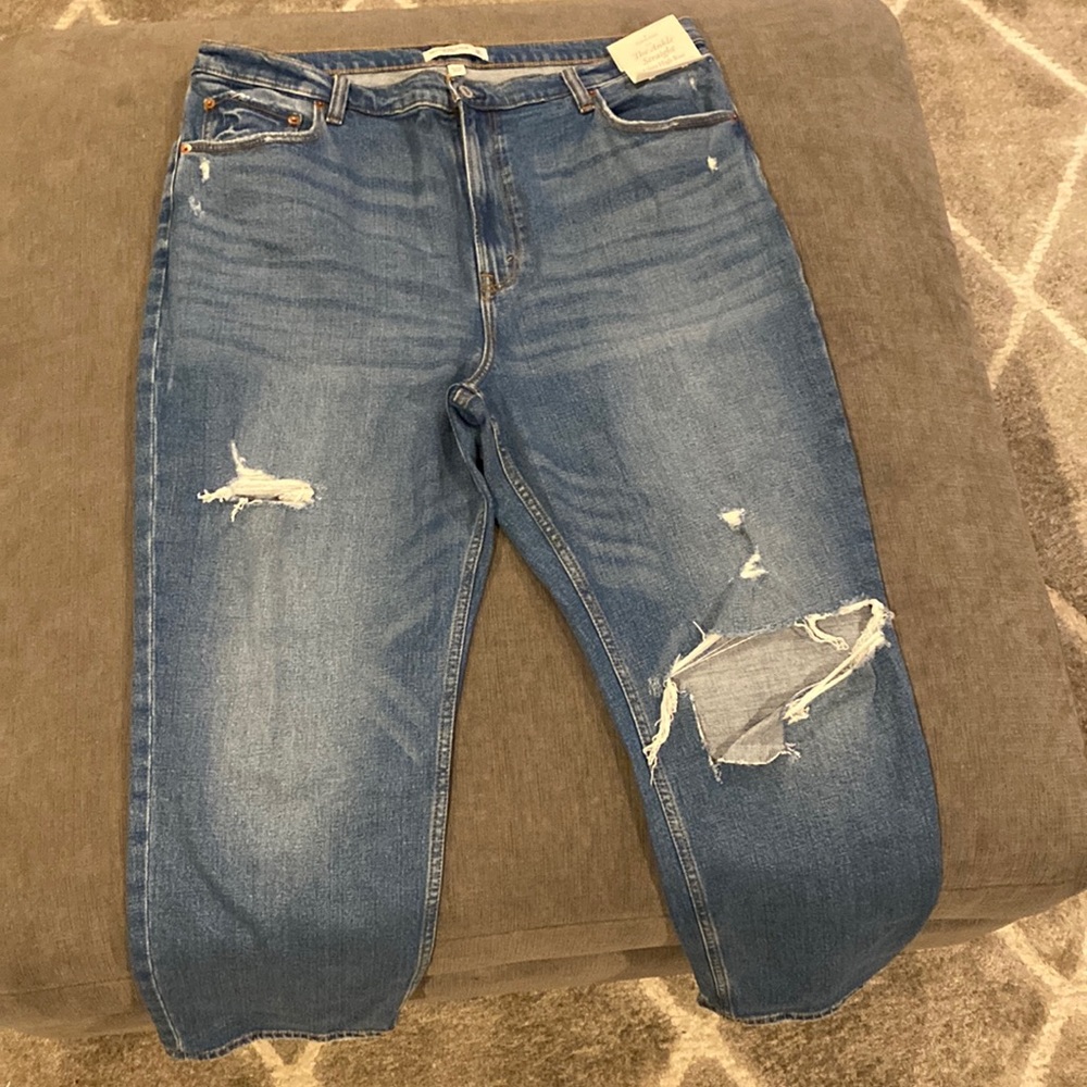 Abercrombie & Fitch,Curve Love,The Ankle Straight,Ultra High Rise,Size 34/18R